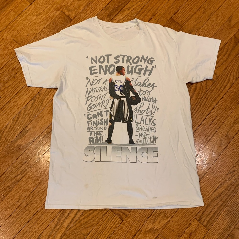 RARE Nike Golden State Warriors Stephen Curry Silence Doubters NBA shirt